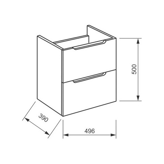Тумба подвесная с раковиной BelBagno ETNA39-500/390-2C-SO-RW-P 50 см, Rovere Moro, Цвет фасада: Rovere Moro - фото 6