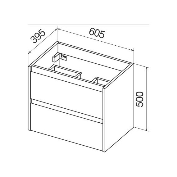 Тумба подвесная с раковиной BelBagno KRAFT 39-600/390-2C-SO-RT 60 см, Rovere Tabacco - фото 6
