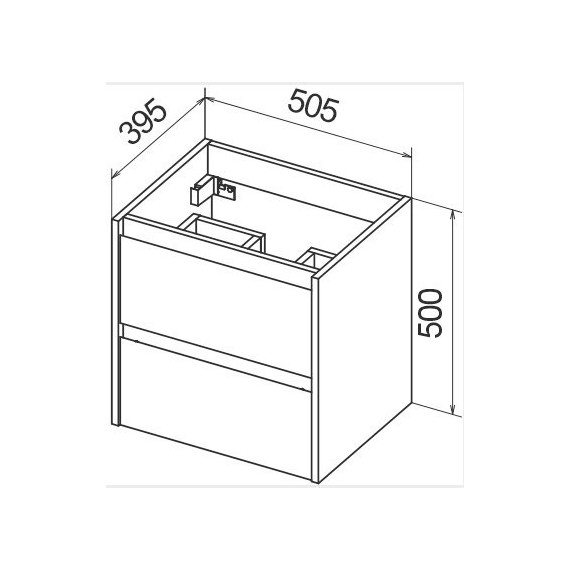 Тумба подвесная с раковиной BelBagno KRAFT 39-500/390-2C-SO-PP 50 см, Pino Pasadena - фото 5