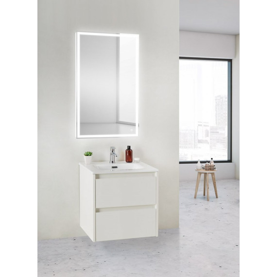 Тумба подвесная с раковиной BelBagno KRAFT 39-600/390-2C-SO-BO 60 см, Bianco Opaco - фото 2