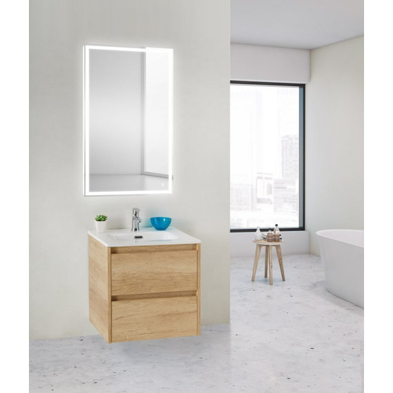 Тумба подвесная с раковиной BelBagno KRAFT 39-700/390-2C-SO-RNN 70 см, Rovere Nebrasca Nature - фото 2