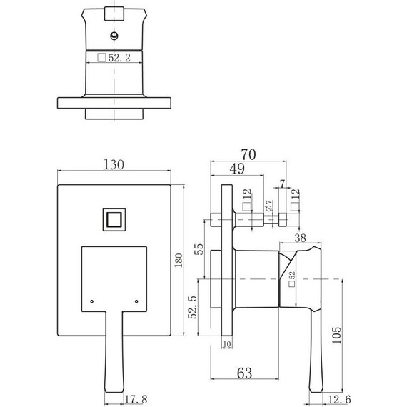 Смеситель для ванны BelBagno Mille MIL-BASM-CRM - фото 2