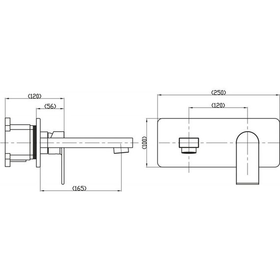 Смеситель для раковины настенный BelBagno Nova NOV-BLVM-IN, сатин, Цвет производителя: сатин - фото 2