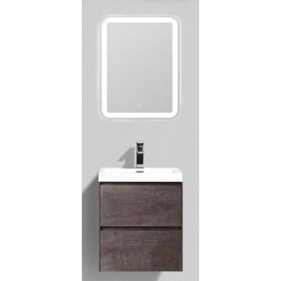 Тумба подвесная с раковиной BelBagno 50 см PIETRA MINI-500-2C-SO-PT, камень - фото 2