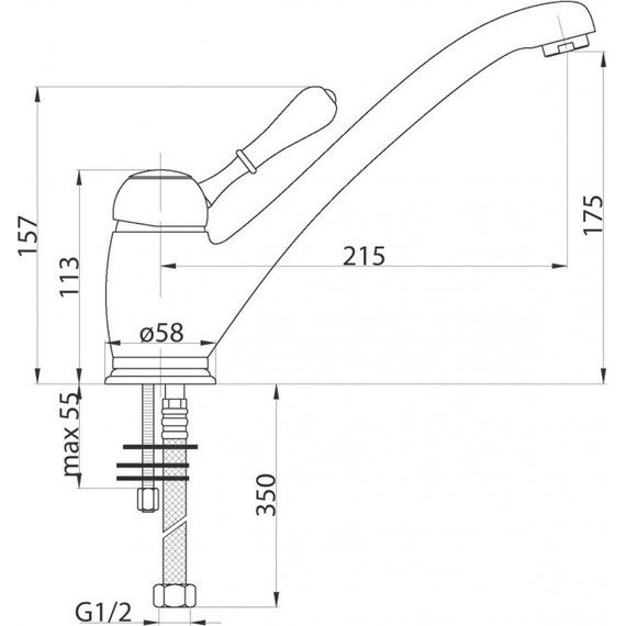 Смеситель для кухни BelBagno Unique UNI-LAM-CRM - фото 2