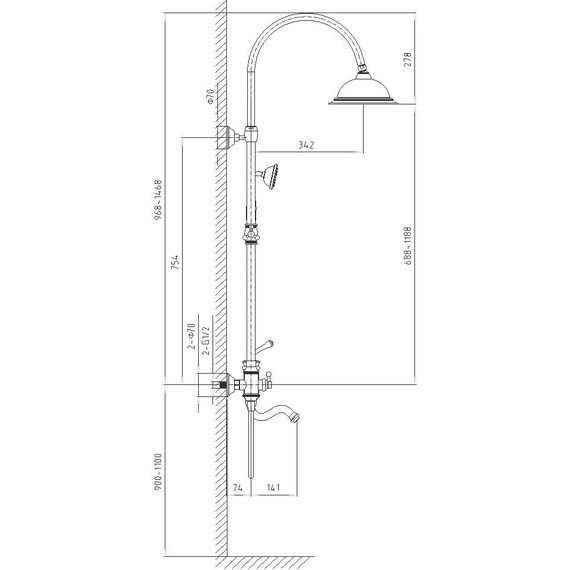 Душевая стойка Timo Adelia SX-6010/00 - фото, картинка 6 Душевая стойка Timo Adelia SX-6010/00 - фото 6