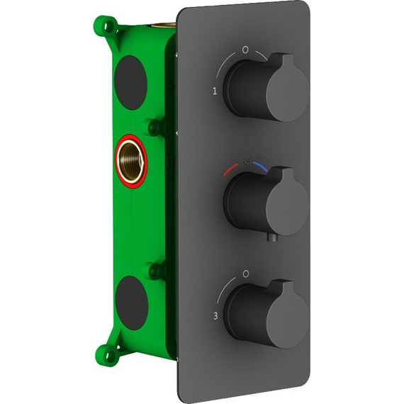 Душевая система для ванны с термостатом Timo Petruma SX-5149/03SM, черный - фото 2