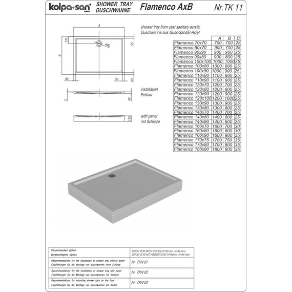 Поддон акриловый Kolpa-San Flamenco 120х90 см - фото, картинка 3 Поддон акриловый Kolpa-San Flamenco 120х90 см - фото 3