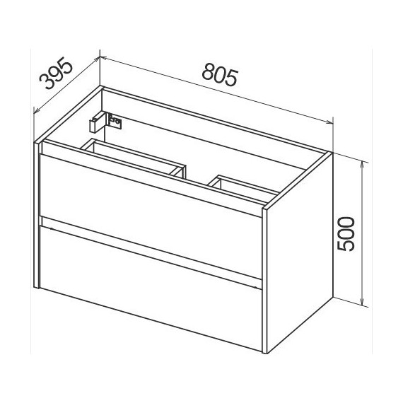 Тумба подвесная с раковиной BelBagno KRAFT 39-800/390-2C-SO-RT 80 см, Rovere Tabacco - фото, картинка 6 Тумба подвесная с раковиной BelBagno KRAFT 39-800/390-2C-SO-RT 80 см, Rovere Tabacco - фото 6