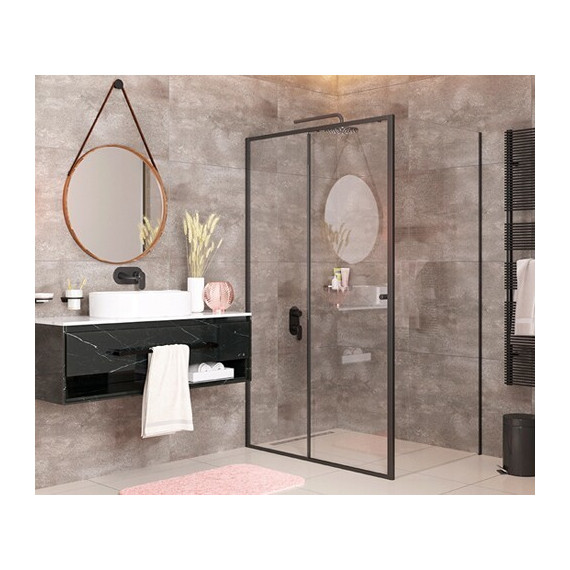 Душевое ограждение WasserKraft Dill 110х100 см 61S16, чёрный/прозрачное - фото 4