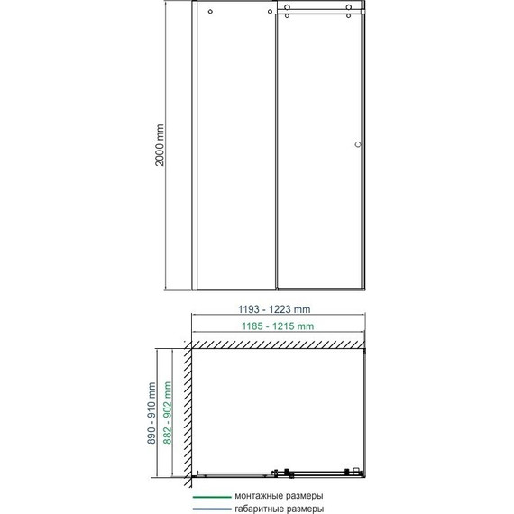 Душевое ограждение WasserKraft Vils 120х90 см 56R07, хром/прозрачное - фото 5
