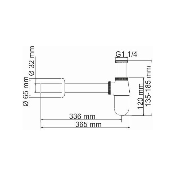 Сифон для умывальника WasserKraft A095, темная бронза - фото 2