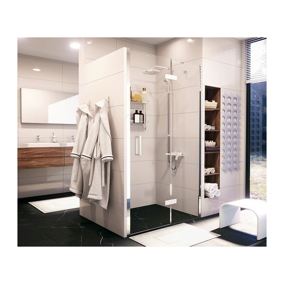 Душевая дверь WasserKraft Aller 120 см R 10H05RWHITE, белый/прозрачное - фото 4