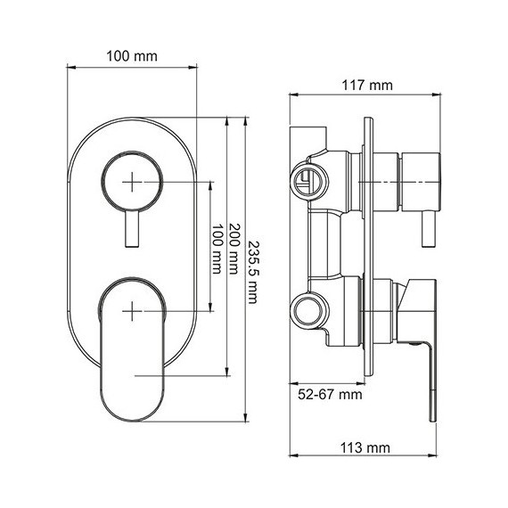 Смеситель для ванны WasserKraft Dinkel 5871 - фото 4