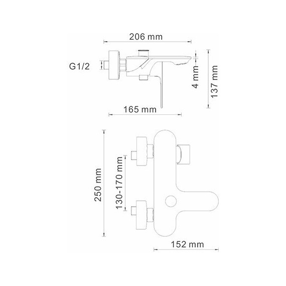 Смеситель для ванны WasserKraft Dinkel 5801 - фото, картинка 6 Смеситель для ванны WasserKraft Dinkel 5801 - фото 6