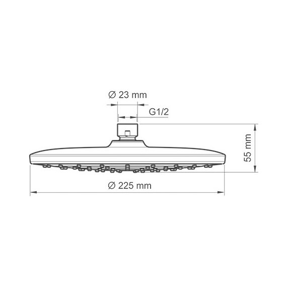 Верхний душ WasserKraft Elbe A077, черный - фото 3