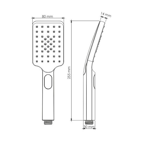 Ручной душ WasserKraft Elbe A130, черный - фото, картинка 5 Ручной душ WasserKraft Elbe A130, черный - фото 5