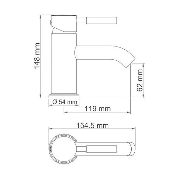 Смеситель для раковины WasserKraft Main 4105 - фото, картинка 5 Смеситель для раковины WasserKraft Main 4105 - фото 5