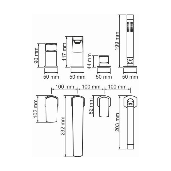 Смеситель для ванны WasserKraft Salm 2755 - фото 3
