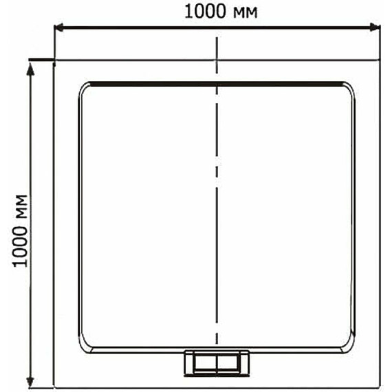 Каменный поддон RGW GWS-01 100х100 см 03150100-01 - фото 2