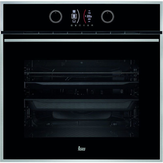 Электрический духовой шкаф Teka Maestro HLB 860 Stainless steel 41560098 (чёрное стекло) - фото 