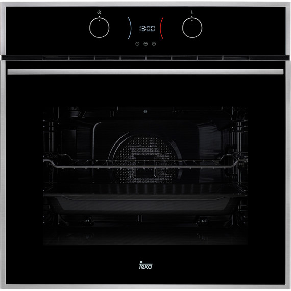 Электрический духовой шкаф Teka Maestro HLB 850 Stainless steel 41560290 (чёрное стекло) - фото 