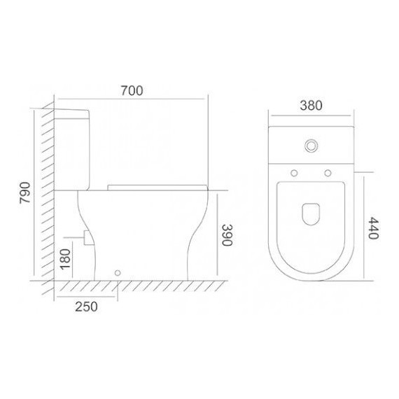 Унитаз-компакт Sole Next Slim с крышкой микролифт - фото, картинка 2 Унитаз-компакт Sole Next Slim с крышкой микролифт - фото 2
