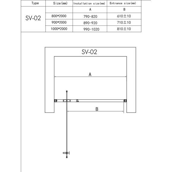 Душевая дверь RGW SV-02 100х200 см 06320210-11, хром/прозрачное - фото 5