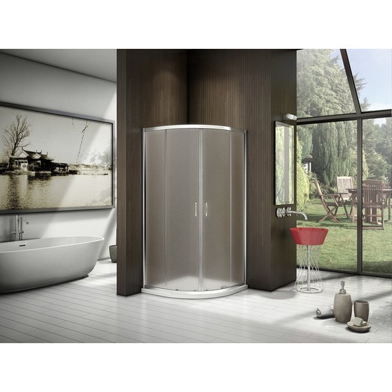 Душевое ограждение Bas Latte R-90-G-WE 90х90 см, алюминий/матовое - фото, картинка 2 Душевое ограждение Bas Latte R-90-G-WE 90х90 см, алюминий/матовое - фото 2