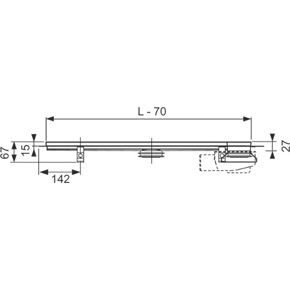 Трап угловой TECEdrainline 90х90 см 610900, нержавеющая сталь (под плитку) - фото 4