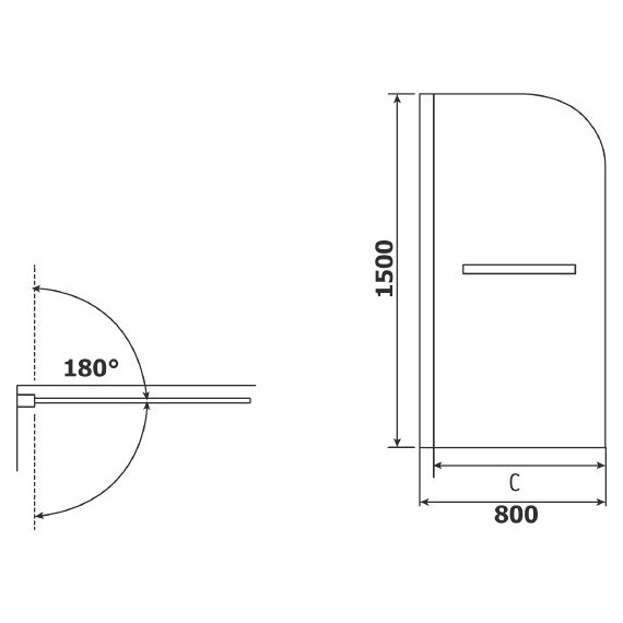 Шторка для ванны RGW SC-06 80 см 03110608-11, хром/прозрачное - фото, картинка 3 Шторка для ванны RGW SC-06 80 см 03110608-11, хром/прозрачное - фото 3