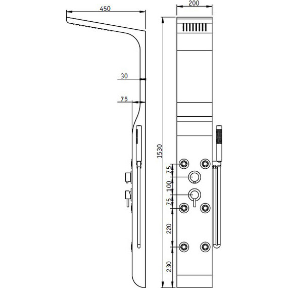 Гидромассажная панель RGW SP-02 21140102-03, белый - фото 3