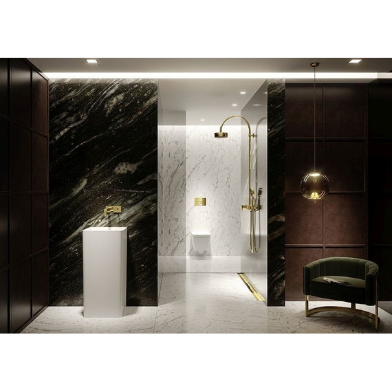 Трап TECEdrainprofile 100 см 671002, нержавеющая сталь, сатин/позолоченный, Цвет производителя: сатин, позолоченный, Размер трапа: 1000 - фото 3