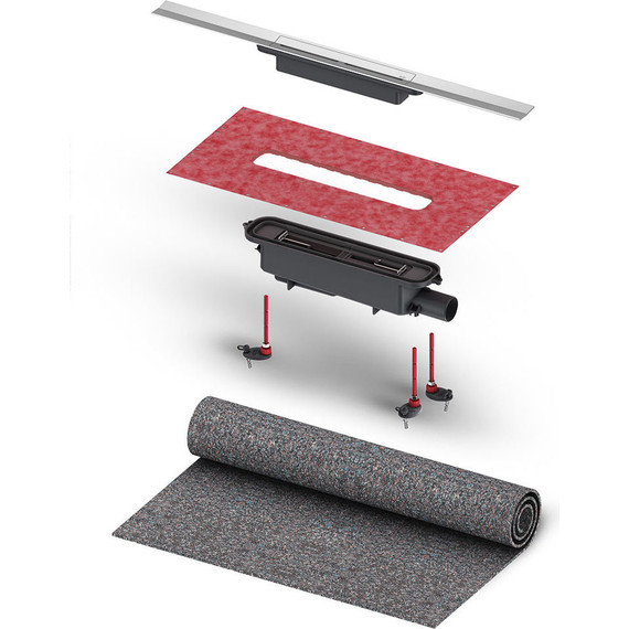 Трап TECEdrainprofile 80 см 670803, нержавеющая сталь, сатин/красный/позолоченный, Цвет производителя: красный, сатин, позолоченный, Размер трапа: 800 - фото 4