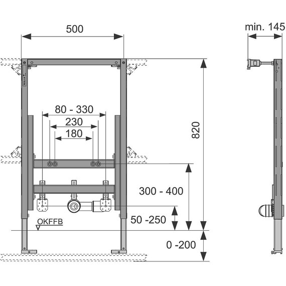 Инсталляция для биде TECEprofil (h = 820 мм) 9330005 - фото, картинка 2 Инсталляция для биде TECEprofil (h = 820 мм) 9330005 - фото 2