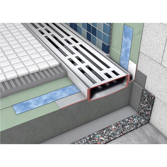 Трап TECEdrainline 90 см 600900, нержавеющая сталь (под плитку), Цвет производителя: хром, Размер трапа: 900 - фото 4