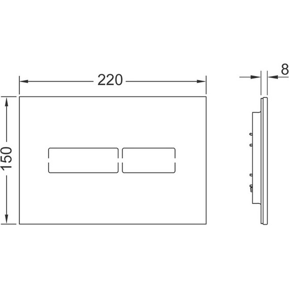 Кнопка смыва TECElux mini 9240960, сенсорная, стекло белое - фото, картинка 4 Кнопка смыва TECElux mini 9240960, сенсорная, стекло белое - фото 4