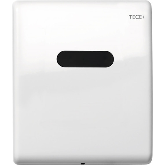 Кнопка смыва с инфракрасным датчиком TECEplanus Urinal 6 V-Batterie 9242356, металлическая, белый глянцевый - фото 