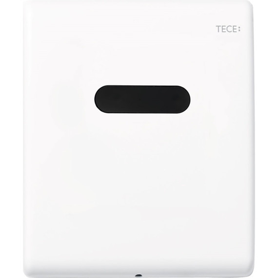 Кнопка смыва с инфракрасным датчиком TECEplanus Urinal 6 V-Batterie 9242354, металлическая, белый матовый - фото 