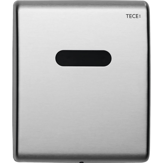 Кнопка смыва с инфракрасным датчиком TECEplanus Urinal 6 V-Batterie 9242350, металлическая, нержавеющая сталь/сатин - фото 