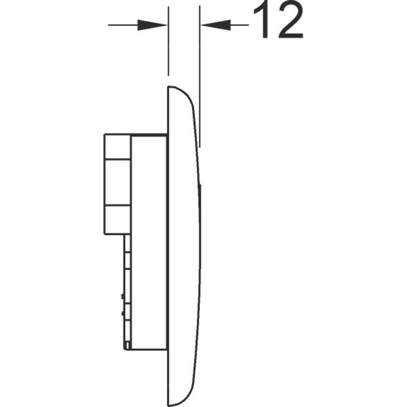 Кнопка смыва с инфракрасным датчиком TECEplanus Urinal 230/12 В 9242357, металлическая, белый глянцевый - фото 3