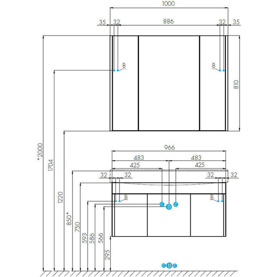 Зеркало-шкаф Акватон Беверли 100 см 1A237202BV010, белый - фото 7