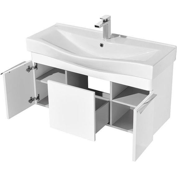 Тумба подвесная с раковиной Акватон Беверли 100 см 1A2367K0BV010, белый - фото, картинка 6 Тумба подвесная с раковиной Акватон Беверли 100 см 1A2367K0BV010, белый - фото 6