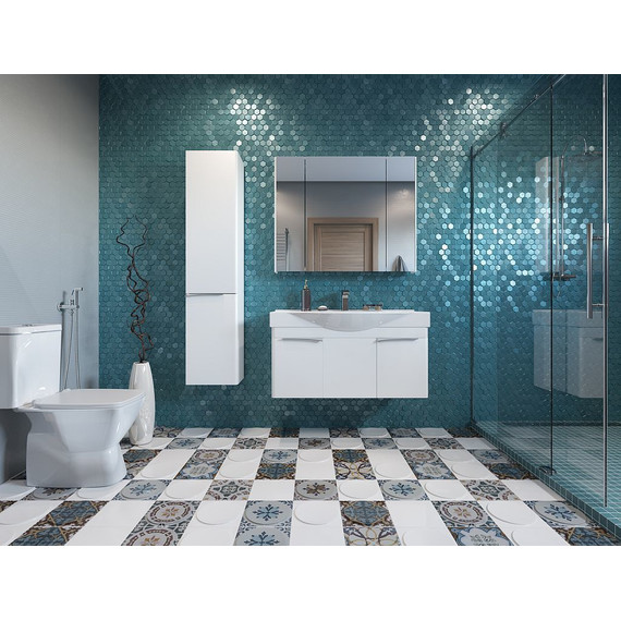 Тумба подвесная с раковиной Акватон Беверли 100 см 1A2367K0BV010, белый - фото, картинка 4 Тумба подвесная с раковиной Акватон Беверли 100 см 1A2367K0BV010, белый - фото 4