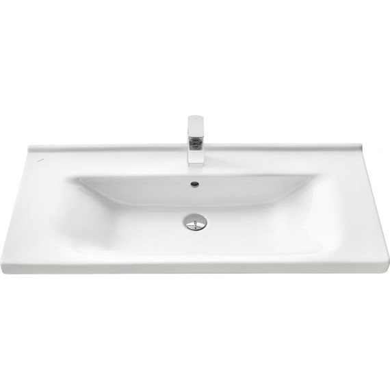 Тумба подвесная с раковиной Акватон Флай 100 см 1A2375K0FAX10, белый/дуб крафт - фото, картинка 8 Тумба подвесная с раковиной Акватон Флай 100 см 1A2375K0FAX10, белый/дуб крафт - фото 8