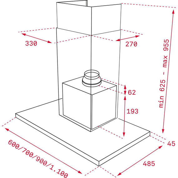 Вытяжка Teka Maestro Ultraslim DLH 686 T 40487180 (чёрное стекло) - фото 2
