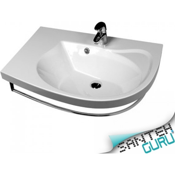 Умывальник Ravak Rosa Comfort L 78 см с полотенцедержателем XJ8L1100000 - фото 