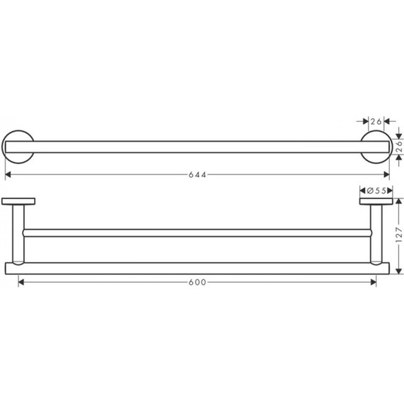 Полотенцедержатель Hansgrohe Logis Universal 41712000 - фото 2