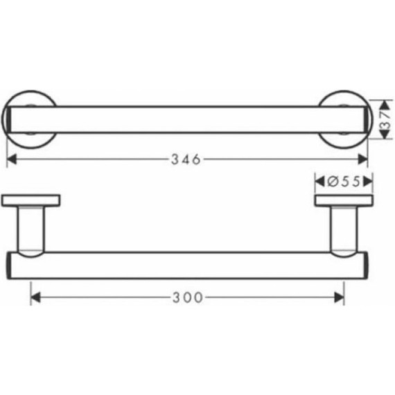 Поручень для ванны Hansgrohe Logis Universal 41713000 - фото 2