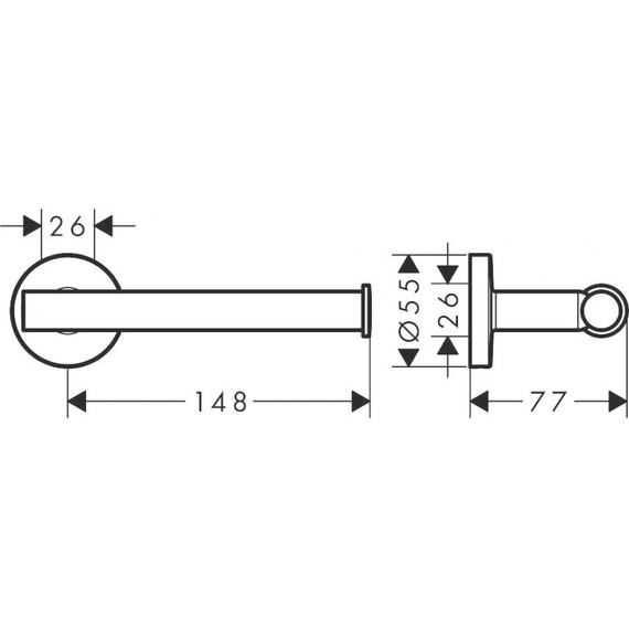 Держатель для туалетной бумаги Hansgrohe Logis Universal 41726000 - фото 2